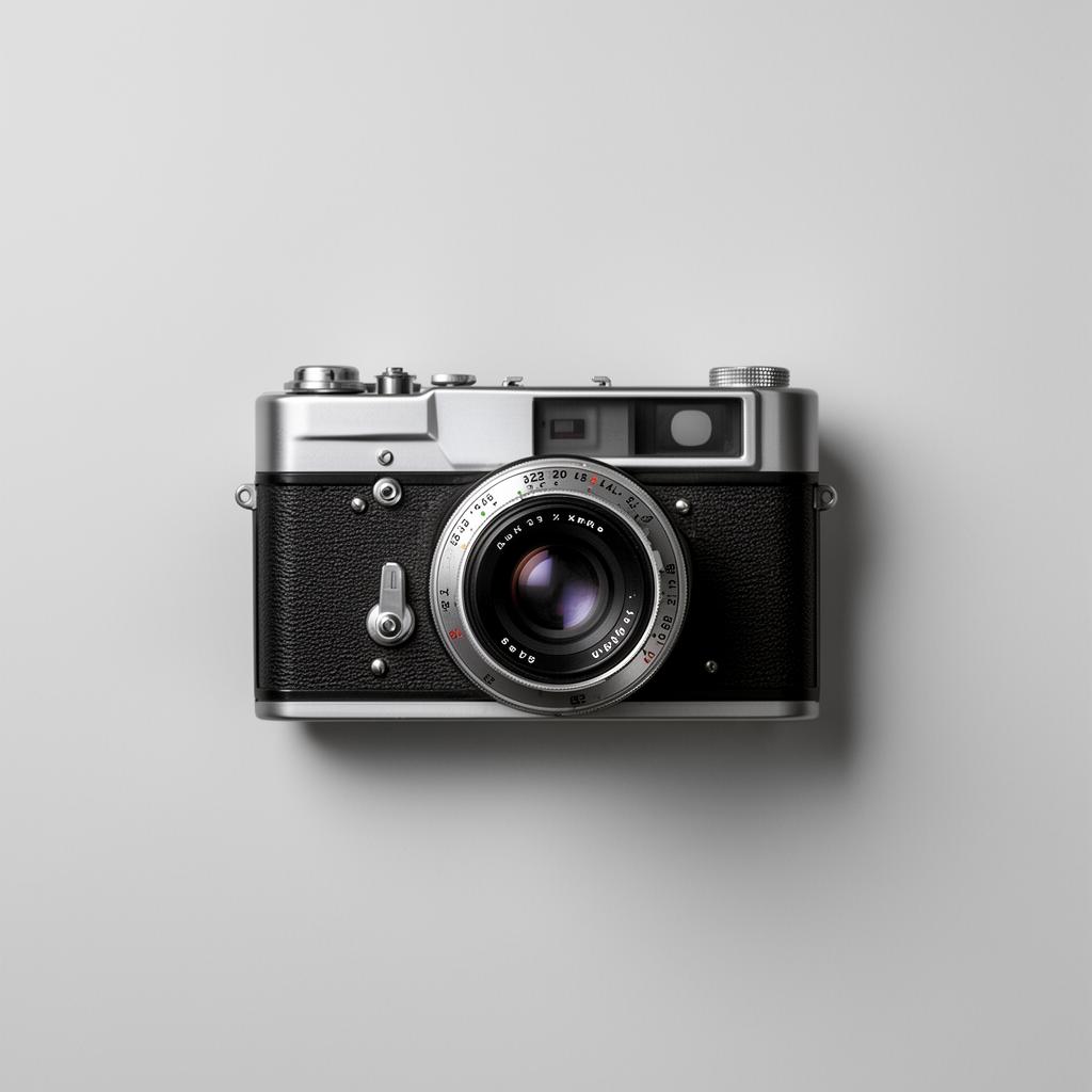 Vintage film camera being scanned
